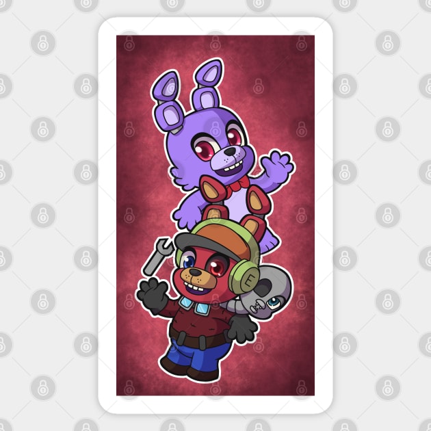 Scout and Bonnie Sticker by ChristaDoodles